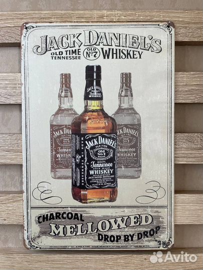 Декор на стену табличка металлическая Jack Daniels