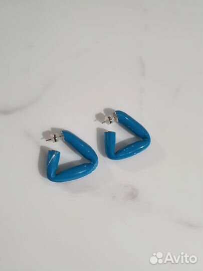 Серьги эмаль бирюза