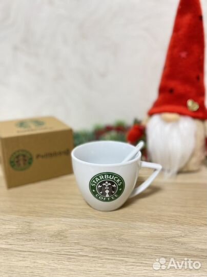 Кружка starbucks с ложкой