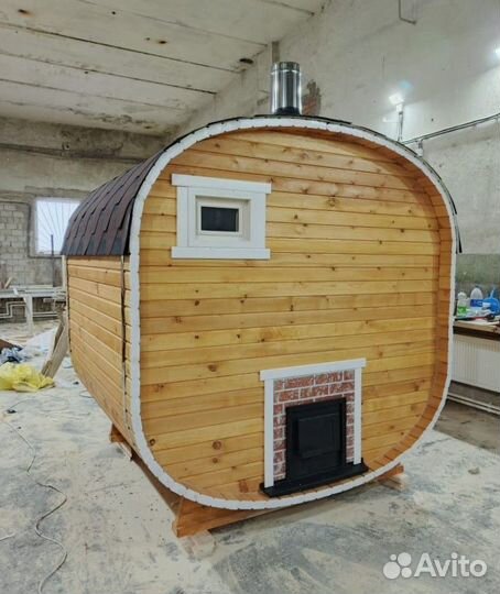 Баня бочка квадро 2 метра