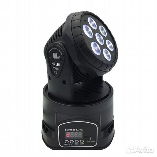 Вращающаяся голова LED wash, 7 LED x 12W