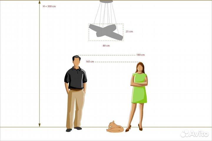 Люстра подвесная модерн светодиодная