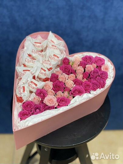 Сердце из роз