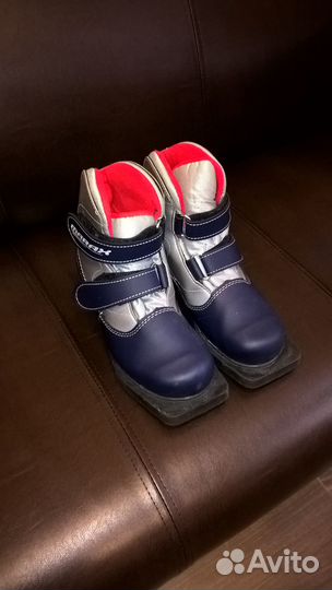 Ботинки детские лыжные на липучках размер 34