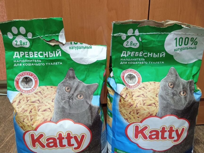 Наполнитель для кошачьего туалета Katty древесный