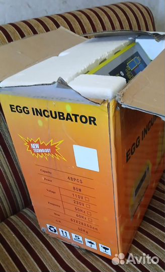Инкубатор на 48 яиц автоматический бу