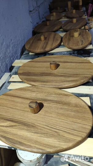 Крышки для корзин, свечей, банок из дерева