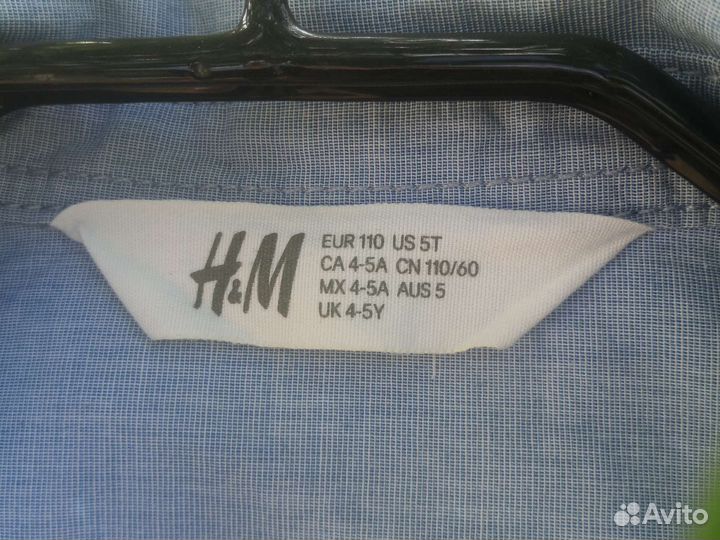 Рубашка hm 4-5 лет