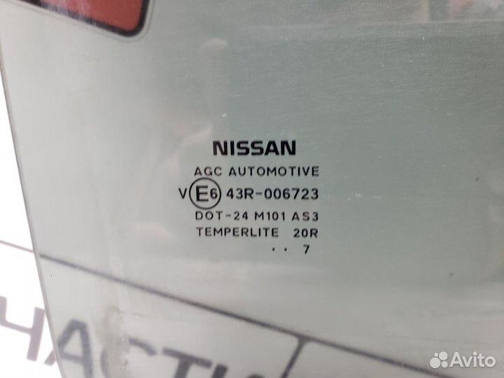 Стекло двери задней правой Nissan Qashqai NJ10