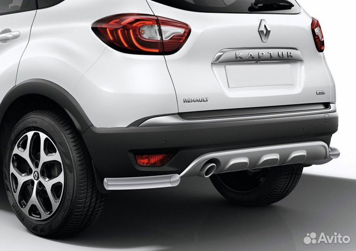 Защита заднего бампера Rival Renault Kaptur 16-20