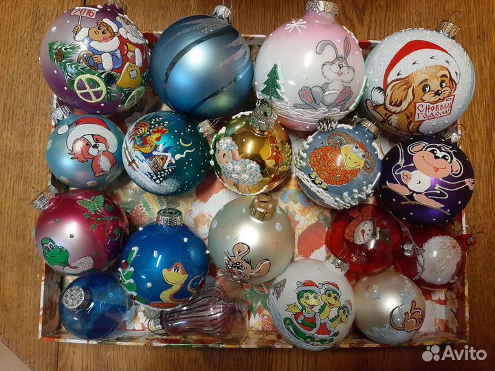 Елочные игрушки СССР стекло