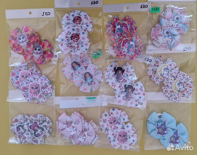 Бантики для волос ручной работы