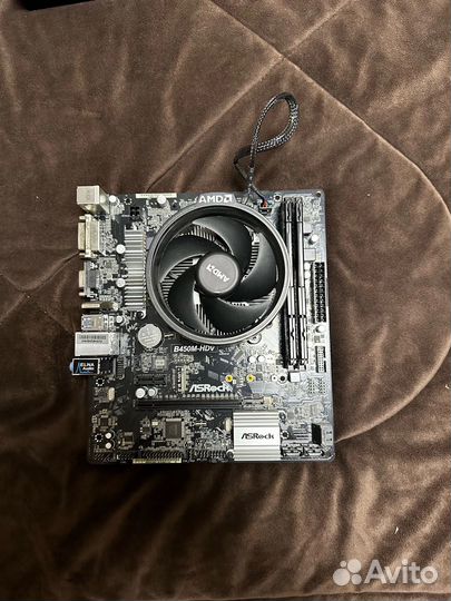 Комплект ryzen 7 2700 ASRock b450m-HDV 16 gb