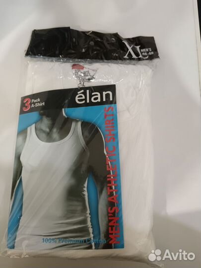 Майки Hanes и Elan бельевые 3шт,р-рS,М,L, XL