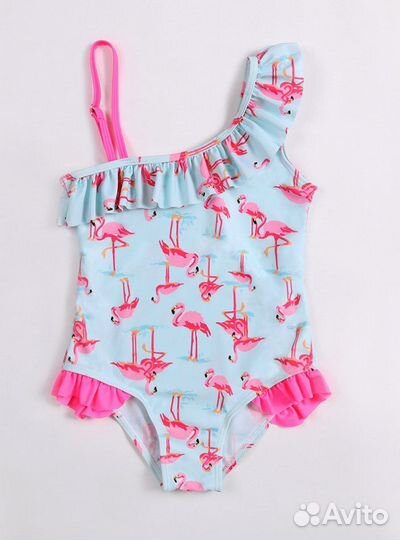 Новый детский слитный розовый купальник на девочку