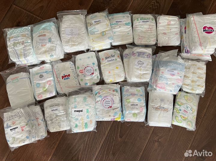 Пробники микс подгузников для новорожденных NB