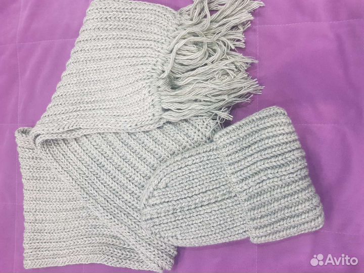 Шапка и шарф женский