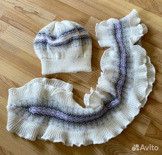Комплект шапка и шарф для девочки