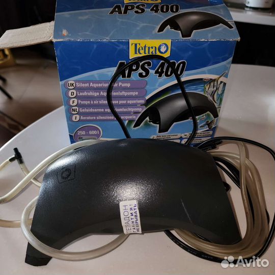 Компрессор Tetra APS 400 чёрный.Стерилизатор 9w