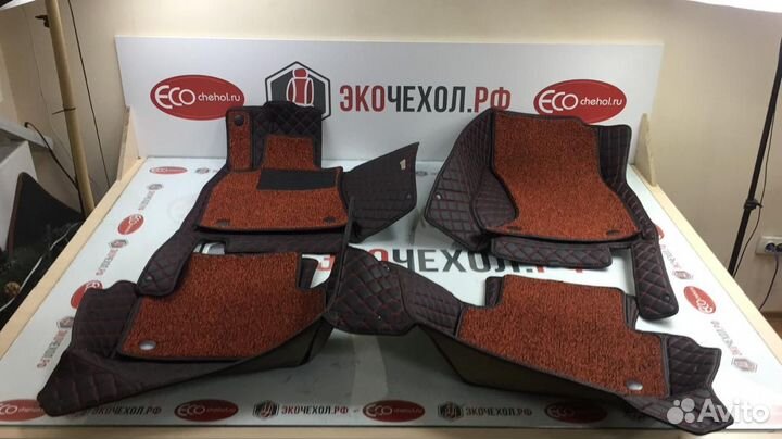 3D Коврики Geely Салон Багажник из Экокожи