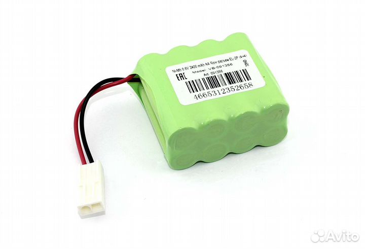 Ni-Mh 9.6V 2400 mAh AA Row разъем EL-2P (4+4)