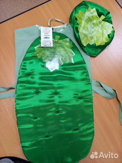 Карнавальный костюм огурец на рост 110-128