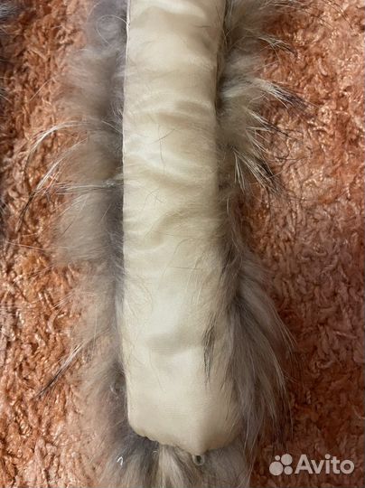 Опушка на капюшон из енота натуральный