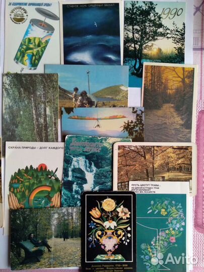 Календарики СССР, природа, животные