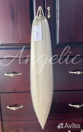 Хвост на резинке в наличии натуральный блонд