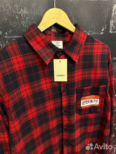 Рубашка Vetements Hello My Name