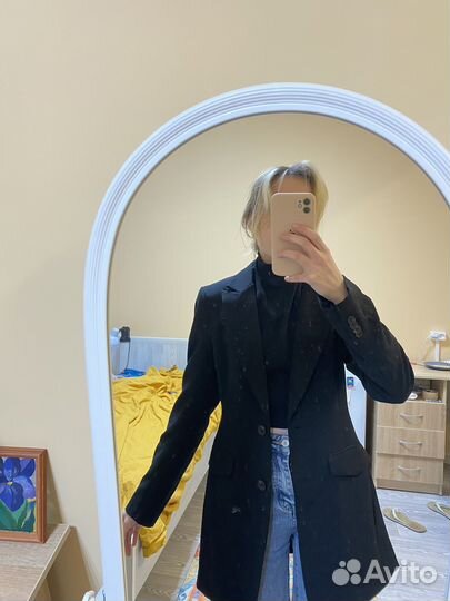 Пиджак женский черный приталенный XS