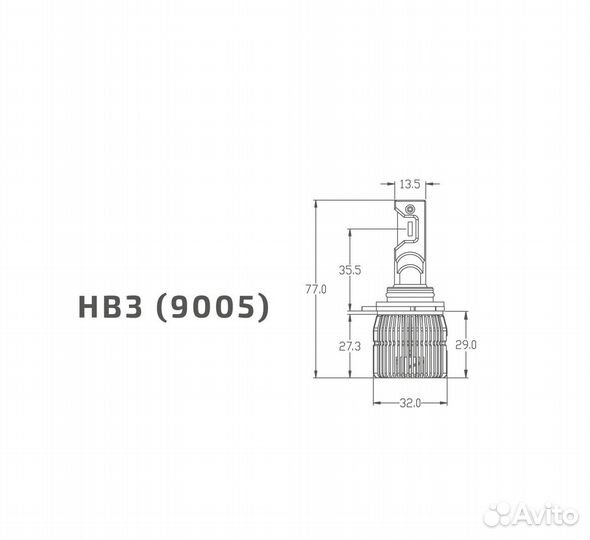 Светодиодные лампы MTF HB3 retrofit 3500K