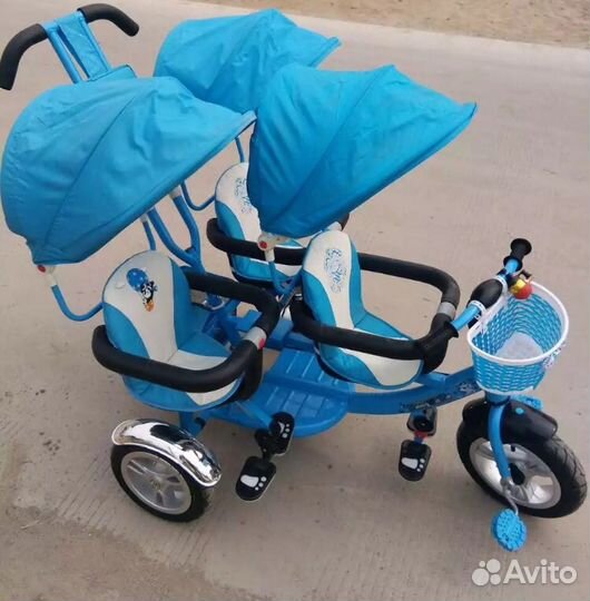 Велосипед для тройняшек