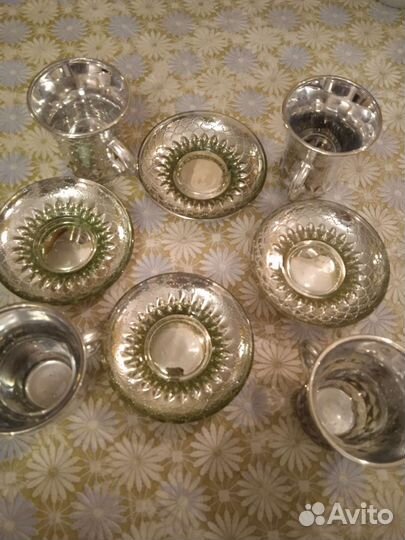 Кофейные пары сервиз люстровое стекло СССР