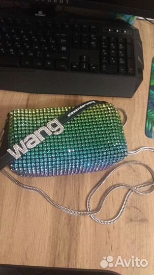 Alexander wang сумка со стразами