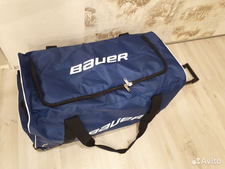Баул хоккейный 28 синий рипстоп детский