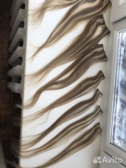 Натуральные Волосы на заколках мега объем 55 см