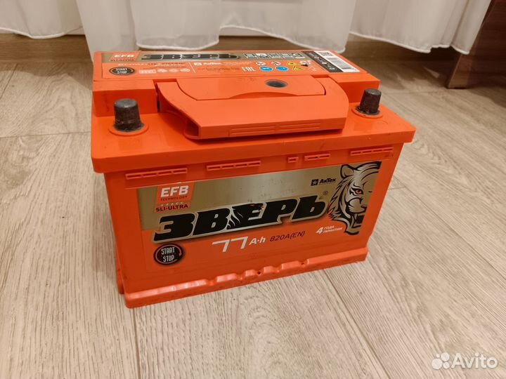 Акб 77ач 820А прям.поляр, EFB, старт-стоп