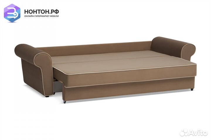 Диван еврокнижка Прованс 3-х местный коричневый