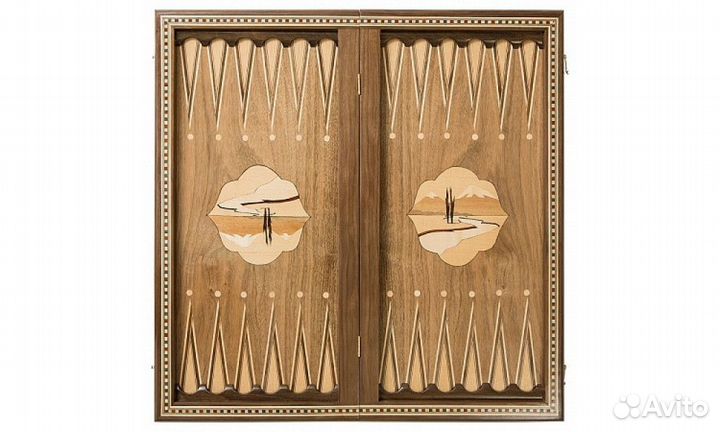 Нарды Цветок инкрустация Zeynalyan