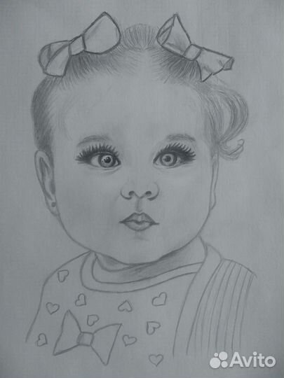 Портрет по фото карандашом на заказ