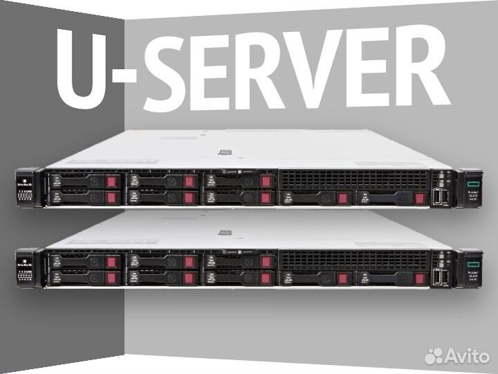 DL360 G10 8S 2x6161 64G P408i-a 2x500W Cервер HPE HP ProLiant DL360 Gen10 8SFF 1U Б/У