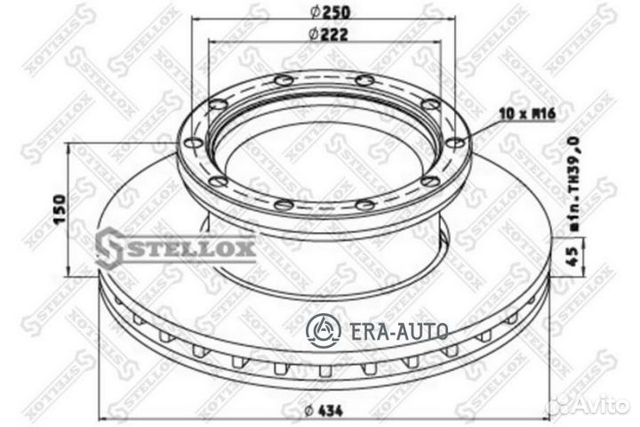 Stellox 8500791SX 85-00791-SX диск тормозной 433x150x45x220 n10 \ROR