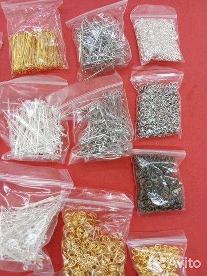 Набор пинов, колечек для создания бижутерии