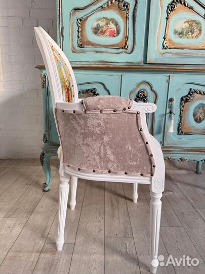 Стул с подлокотниками Дизайнерский Гусь, Дерево