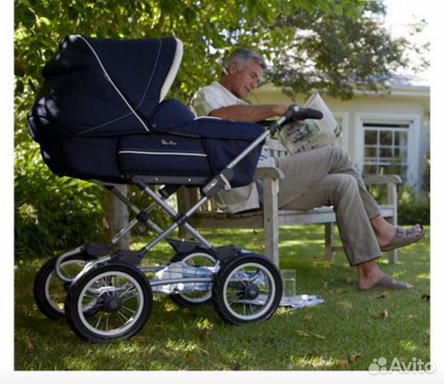 Silver cross - королевская коляска 3 в 1, цвет син
