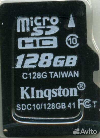 Карта памяти Kingston 128 GB Class 10