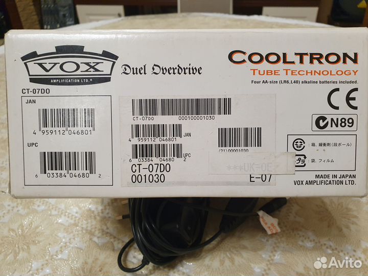 Гитарная педаль Vox Cooltron Duel Overdrive