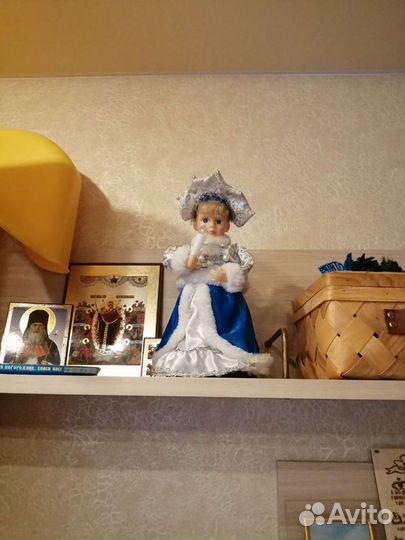Кукла снегурочка музыкальная 30см