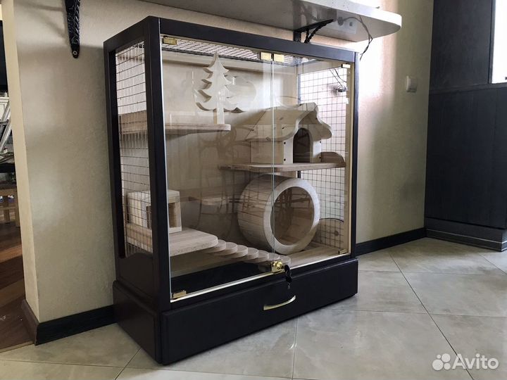 Витрина для шиншилл, Дегу «Черная Жемчужина» венге